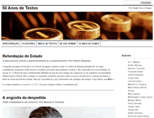 Tablet Screenshot of 50anosdetextos.com.br
